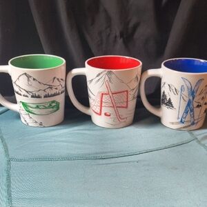 Tim Hortons Mountain Adventure Mug Trio - Skiing Hockey & Canoe